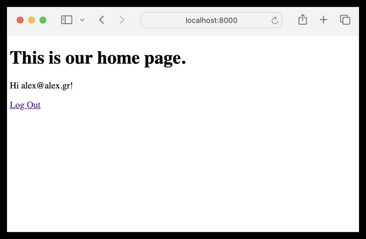 Logged in